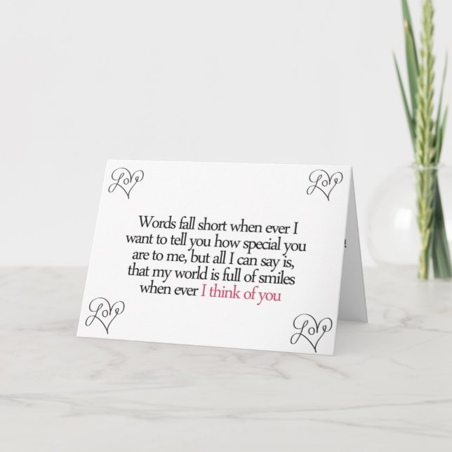 WORDS FALL SHORT TO DESCRIBE MY LOVE 25th ANN! Card (Front)