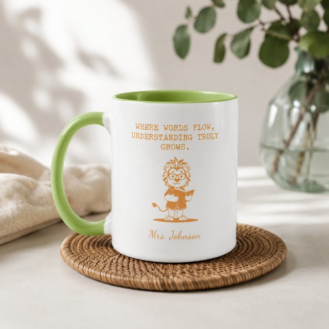 Words Flow Understanding Grows English Teacher Mug (Creator Uploaded)