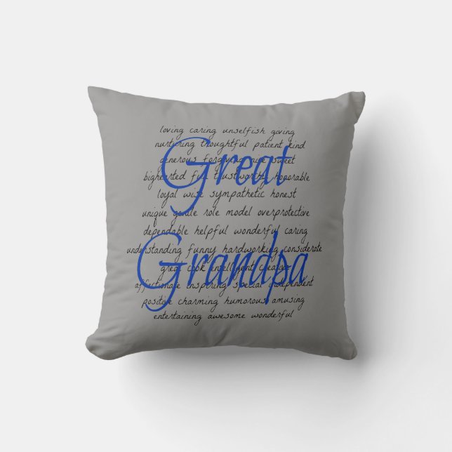 Words for Great Grandpa Cushion (Front)