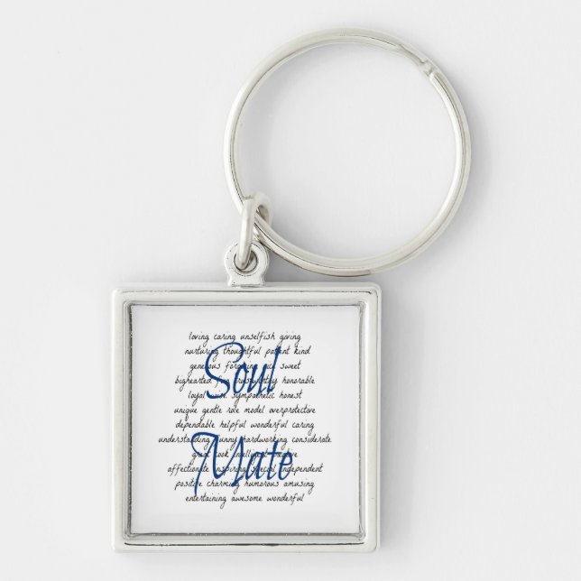 Words for Soul Mate Key Ring (Front)