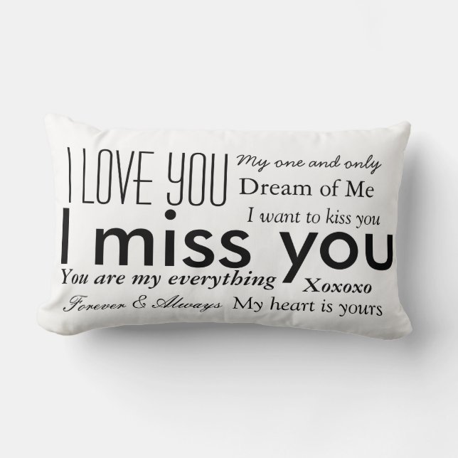 Words From a Lover Lumbar Cushion (Front)