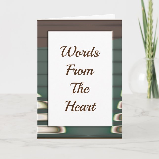 "Words From the Heart" (for those incarcerated) Card (Front)