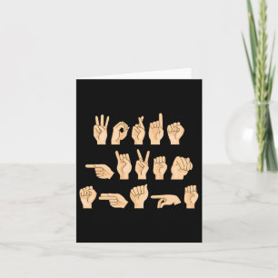 Words Given Shape American Sign Language 1 Card