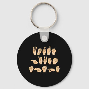 Words Given Shape American Sign Language 1 Key Ring