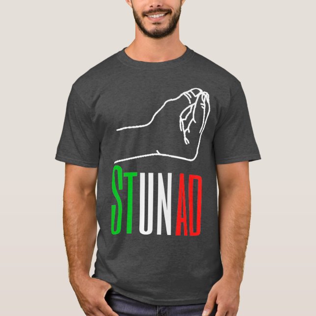 Words in Italian Stunad Italian Funny Italy Gift T-Shirt (Front)