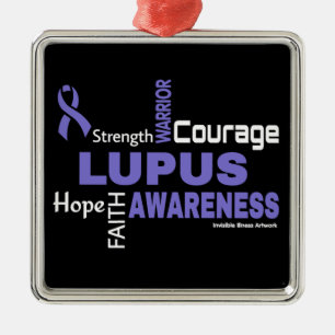 Words...Lupus Metal Tree Decoration