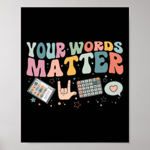 Words Matter Speech Therapy Language Pathologist M Poster