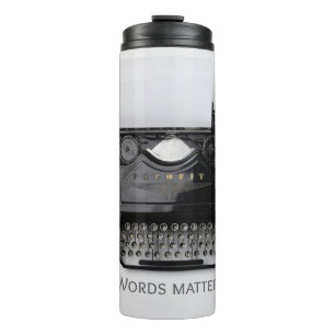 Words Matter Typewriter Thermal Tumbler