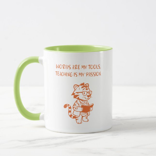 Words My Tools Teaching My Passion Educator Mug (Left)