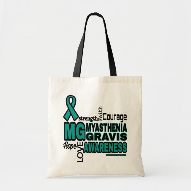 Words...Myasthenia Gravis Tote Bag (Front)