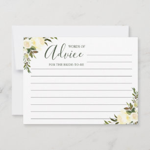 Words of Advice Wisdom Greenery Rustic Floral Card