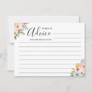 Words of Advice Wisdom Watercolor Chic Floral Card
