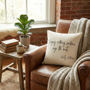 Words of Encouragement Literary Author Book Quote Cushion