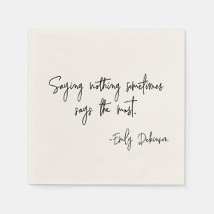 Words of Encouragement Literary Author Book Quote Napkin