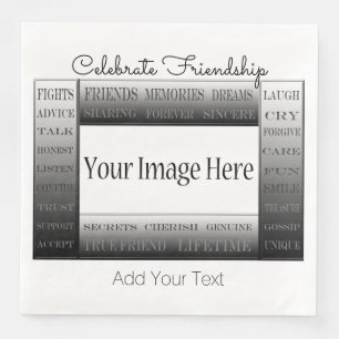 Words Of Friendship-Picture Frame by ShirleyTaylor Napkin