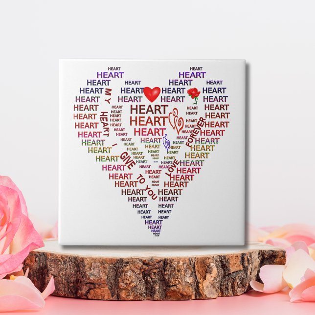 Words of Heart Ceramic Photo Tile (Words of Heart Ceramic Photo Tile)