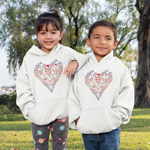 Words of Heart Girls Hooded Sweatshirt