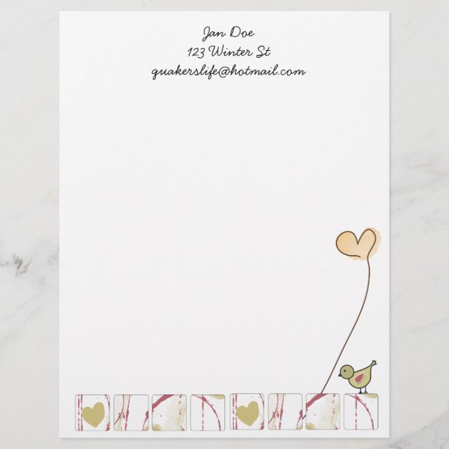 Words of Hope Letterhead (Front)