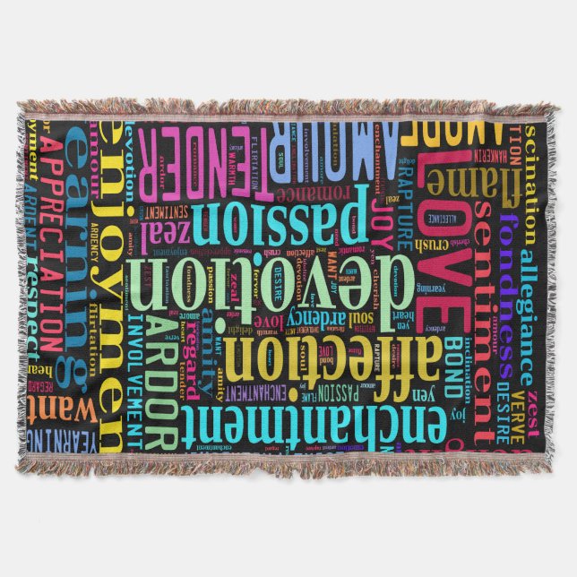 Words of Love #3 Throw Blanket (Front)