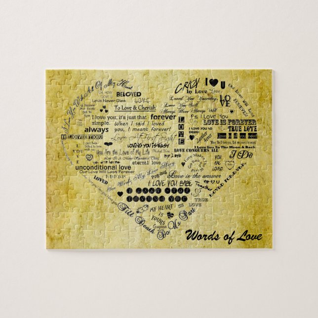 Words of Love Custom Photo Puzzle (Horizontal)