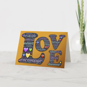 words of love greeting card