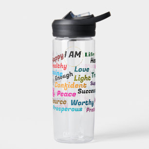 Words of Positive Affirmations Water Bottle