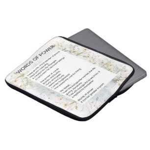 Words Of Power Uplifting Poem Poetry  Laptop Sleeve