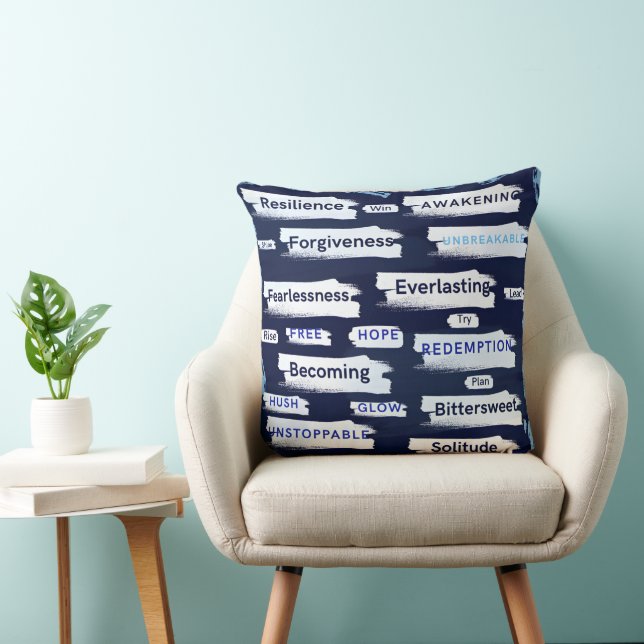 Words of Strength & Healing Quote Pillow (Chair)