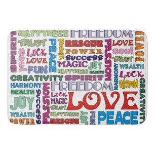 Words Of The Spirit Way black + your backgr. colou Bath Mat