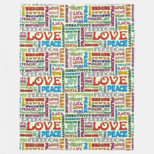 Words Of The Spirit Way coloured + your backgr. Fleece Blanket
