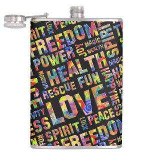 Words Of The Spirit Way / Positive Thinking 1 Hip Flask