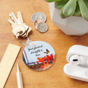 Words of  Wisdom Button Keychain