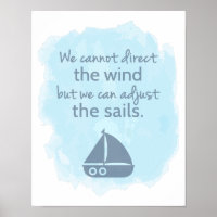 Words of Wisdom Nautical Sail boat Quote