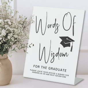 Words Of Wisdom Pedestal Sign