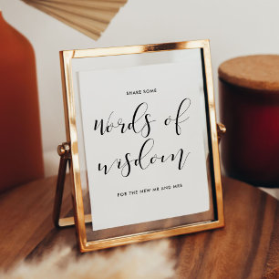 Words of wisdom wedding sign