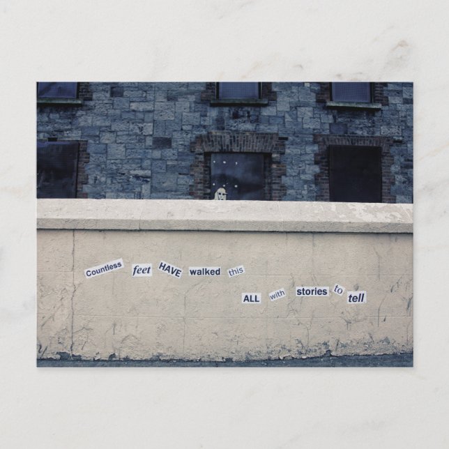 Words on the wall postcard (Front)