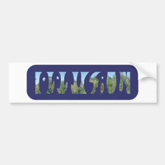 Words Optical and Illusion in one Illustration Bumper Sticker