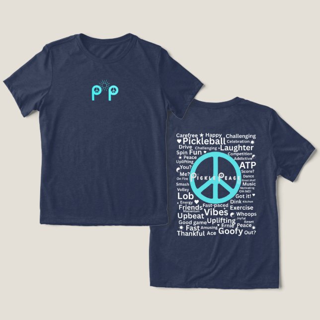 Words Pickle Peace Tri-Blend Shirt (Design Front & Back)