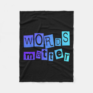 Words Positive Message Fun Novelty Uni T Shirt Fleece Blanket