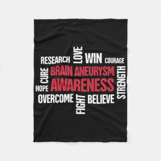 Words Present Brain Aneurysm Awareness  Fleece Blanket