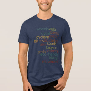 Words related to bike / Typography Tri-Blend Shirt