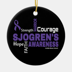 Words...Sjogren's Ceramic Tree Decoration