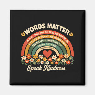 Words Speak Kindness Positive Message Affirmation Magnet