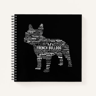 Words T Ways To Describe My French Bulldog Gift Notebook