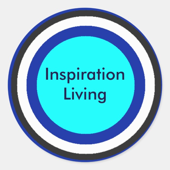 Words To Live By Classic Round Sticker (Front)