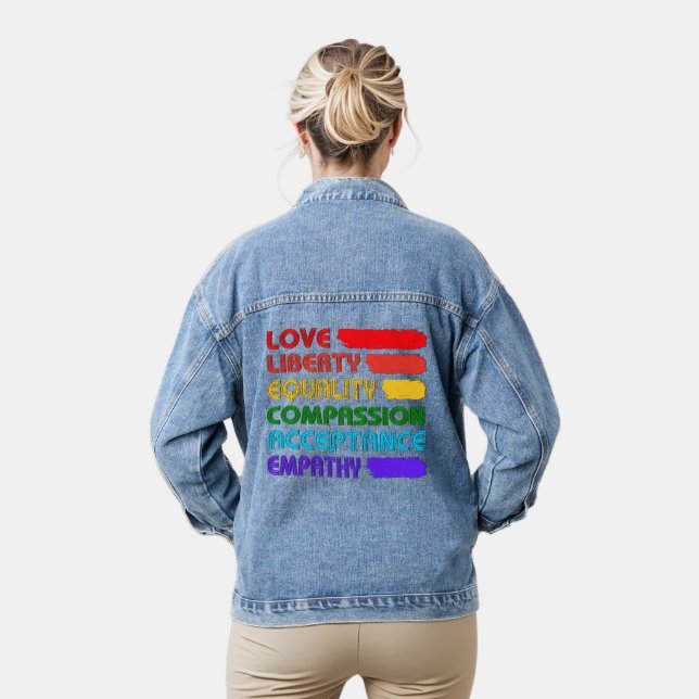 Words To Live By  Denim Jacket (Model)