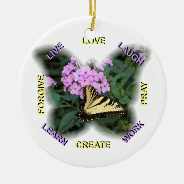 Words to Live By Ornament or Pendant (Front)