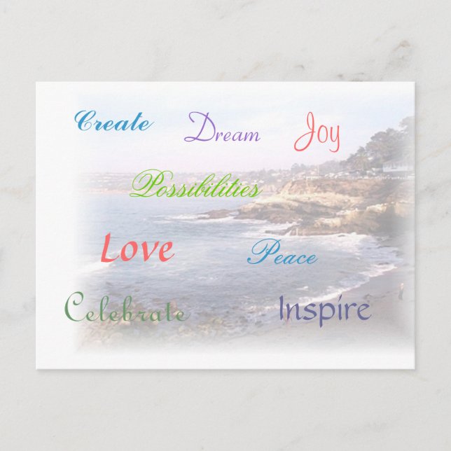 Words to Live by Postcard (Front)