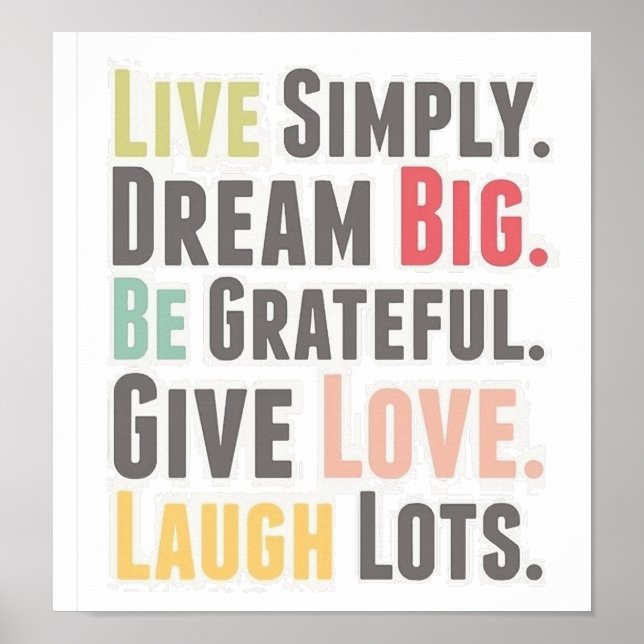 words to live by poster (Front)
