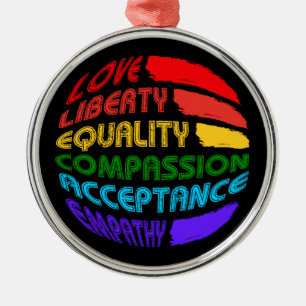 Words To Live By Round Metal Tree Decoration